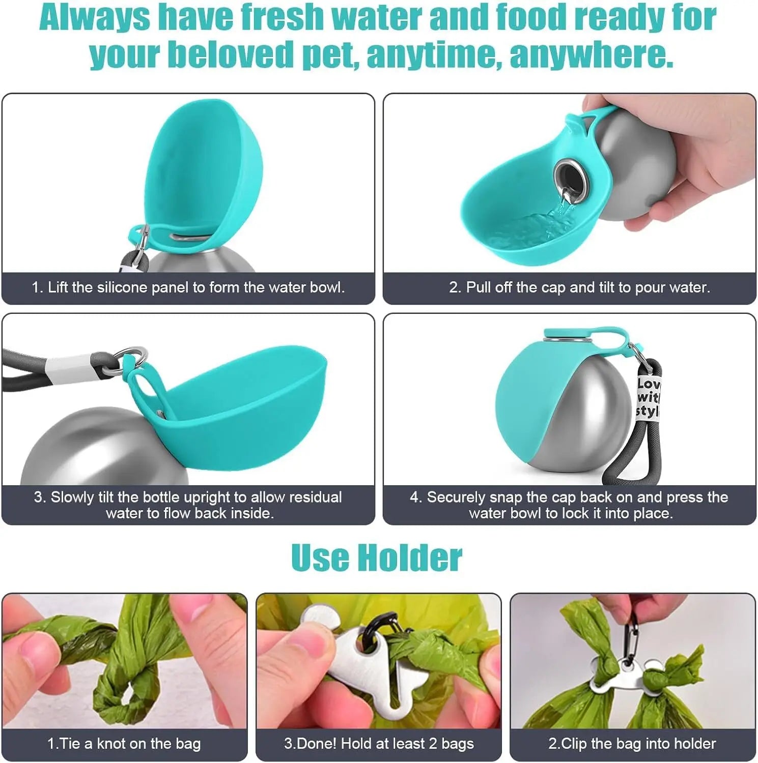 TrailMate Portable Pet Hydration Bottle